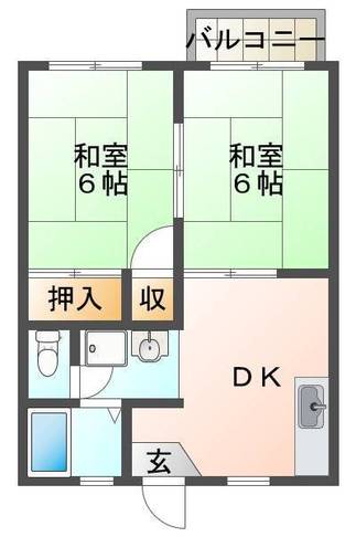 スカイラークA　（延岡市　伊形町）＜2DK＞202号室