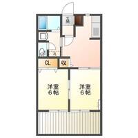 eコンフォートⅡ　（延岡市　大武町）＜２DK＞の間取り図