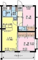 プルミエール岡富　（延岡市　岡富）＜2LDK＞の間取り図