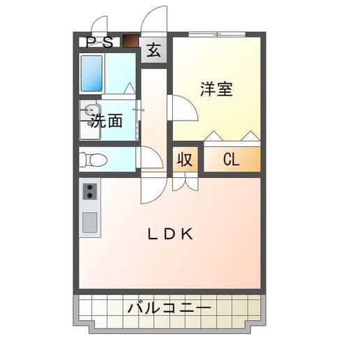 プラウド北小路弐番館　（延岡市　北小路）＜1LDK＞