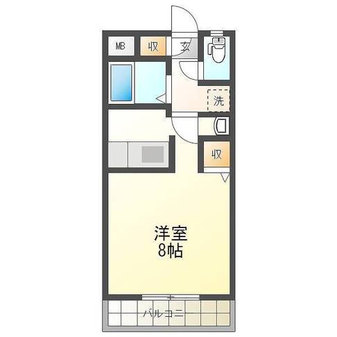 Kセトル　（延岡市　川原崎）＜1R＞102号室