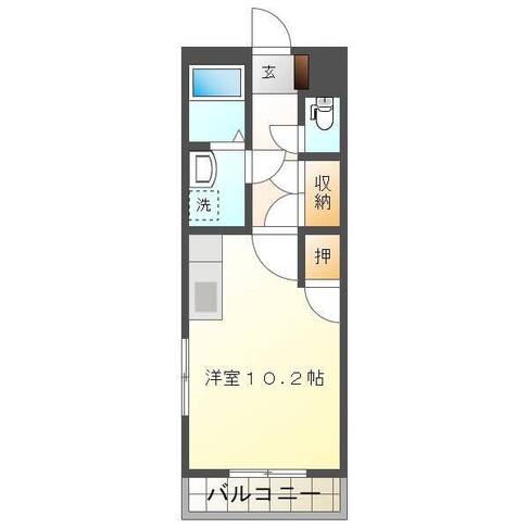 A&R　（延岡市　大貫町）＜１K＞　　03号室Ver303号室