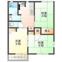 ポケットⅡ (延岡市 若葉町)<3DK>の間取り図