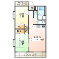 ヴィラ清楚　(延岡市　惣領町)＜2LDK＞の間取り図
