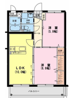 グランメール　ヒロ（延岡市　伊達町）＜２LDK＞の間取り図