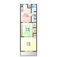 さくらハイツ　(延岡市　旭ヶ丘)＜2DK＞の間取り図