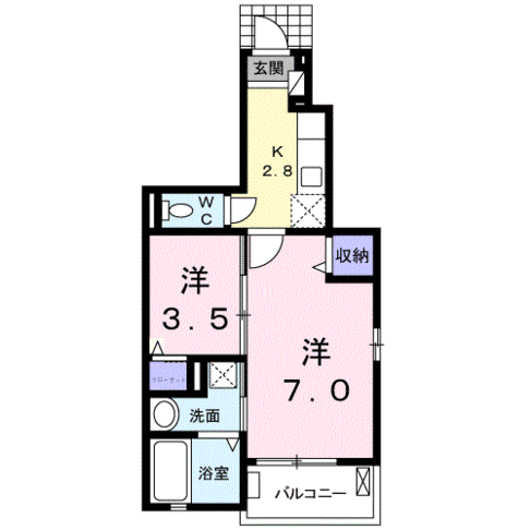 グラン　ソレイユ　（延岡市　日の出町）＜1K・1階＞