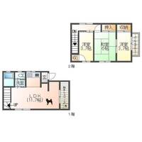 長浜町3丁目貸家（延岡市　長浜町）＜3LDK＞の間取り図