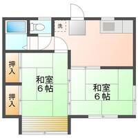 ストリーム52　（延岡市　野地町）＜2DK＞の間取り図