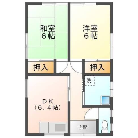 大貫4丁目宮崎貸家　（延岡市　大貫町）＜2DK・北棟＞