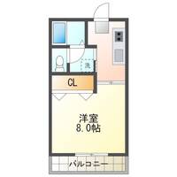 メゾンいけべ　（延岡市　日の出町）＜１K＞の間取り図