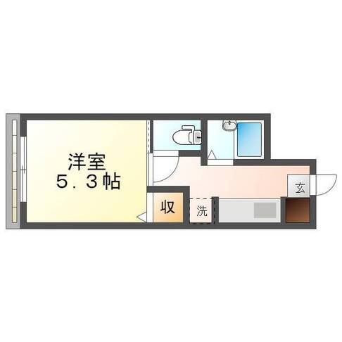 アービスコメット　（延岡市　瀬之口町）＜1K・2階＞201号室