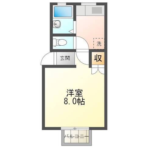 KTハウス（延岡市　緑ヶ丘）＜1DK＞202号室