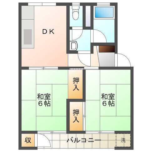  UNDIX Ⅰ：アンディックス　（延岡市　出北）＜2DK＞205号室