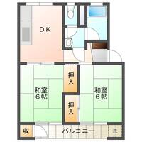 UNDIX Ⅰ:アンディックス (延岡市 出北)<2DK>の間取り図
