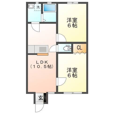 コーポヤマモト　（延岡市　平原町）＜２LDK＞108号室