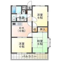 フローラルカーサ南（延岡市　中島町）＜3DK＞の間取り図