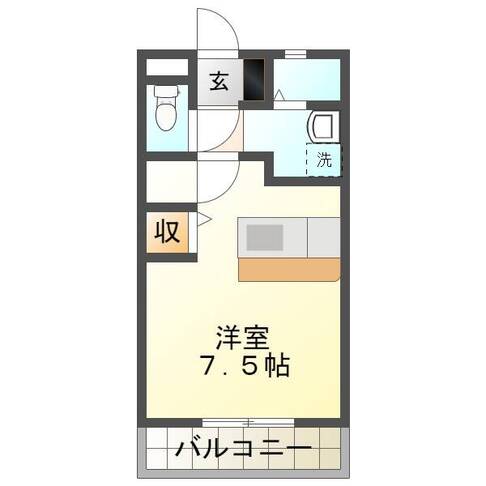 らふぃーね牧　（延岡市　大貫町）＜１R・B-type＞　　106号室