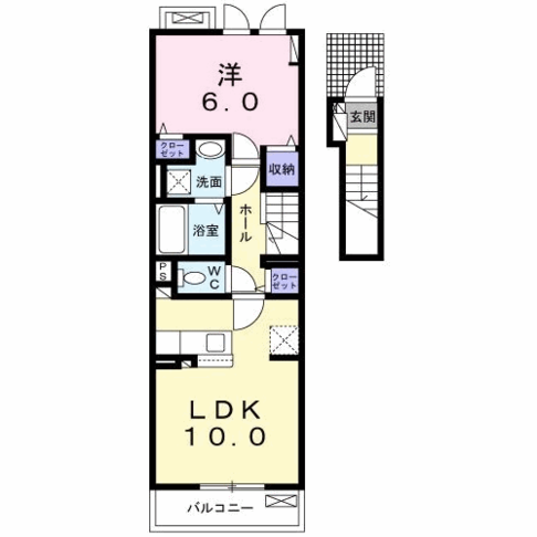 ウォル　コンフォート（延岡市　川原崎町町）＜2階・1LDK＞