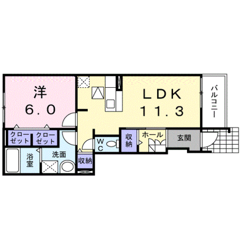ユートピ・庵B　（日向市　大王町）＜1LDK＞102号室