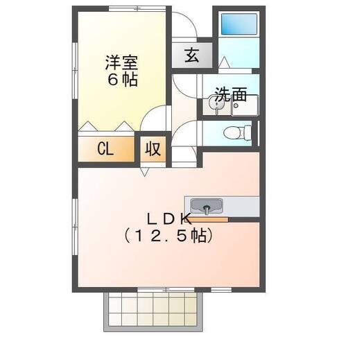 パルウエストⅡ（延岡市　野地町）202号室