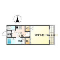 fine house K 　(延岡市　萩町）＜1K＞の間取り図