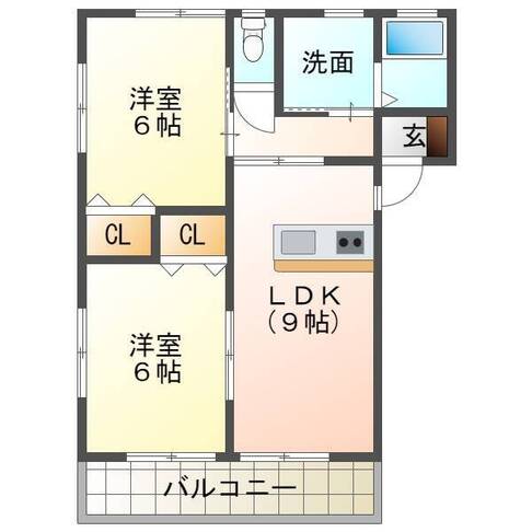 ソレイユK・Ⅰ延岡市　古川町）＜2LDK＞