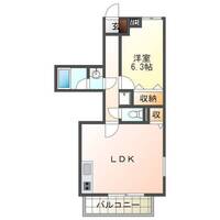 セイントヒルズ (延岡市 伊形町)<1LDK>の間取り図