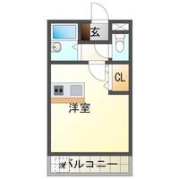 らふぃーね牧　（延岡市　大貫町）＜１R・A-type＞　　の間取り図