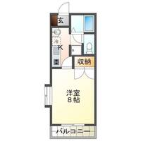 ジョイルーム　（延岡市　大貫町）＜1Ｋ＞の間取り図