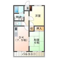 ジョイルーム (延岡市 大貫町)<2DK>の間取り図