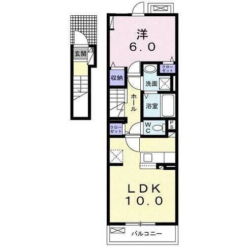 バリエンテ　M（延岡市　下伊形町）＜1LDK・2階＞204号室