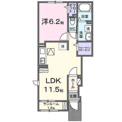 メゾン・ティエード（延岡市　古川町）＜1LDK・1階＞103号室