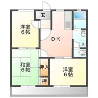 メゾンドール川島A (延岡市 川島町)<3DK>の間取り図