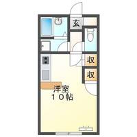 レーベン桜園(延岡市 桜園町)<1R>の間取り図