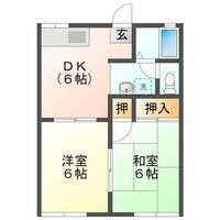 サンライフ日の出(延岡市 日の出町)<2DK>の間取り図