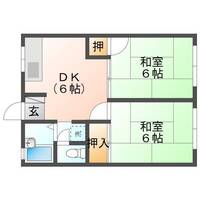 フローラルB (延岡市 別府)<2LDK>の間取り図