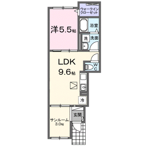 プリムローズ　日向　(日向市　財光寺)＜1LDK・1階＞
