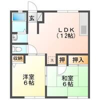 カンパネラ（延岡市　北新小路）＜2LDK＞の間取り図