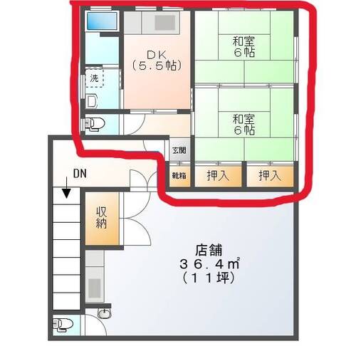 中川原住居　（延岡市　中川原町）＜2DK＞