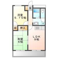 ブルーム21 (延岡 愛宕町)<2DK>の間取り図