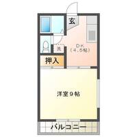 ラナプール西小路 (延岡市 西小路)<1DK>の間取り図