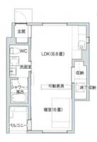 FREE　PORT浜御殿B・C　（延岡市　紺屋町）＜1R・1階＞の間取り図