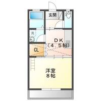 パーク・ウエスト　（延岡市　西階町）＜２階・１DK＋ロフト＞の間取り図