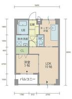 ウィステリア櫻小路　(延岡市　桜小路) ＜Etypeー１LDK＞の間取り図