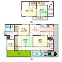 無鹿町1丁目城戸貸家　（延岡市　無鹿町）＜5SDK＞の間取り図