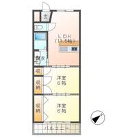 ハイム内山（延岡市　平原町）＜2LDK＞の間取り図