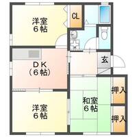 タウニィS　（延岡市　別府町）＜3DK＞の間取り図
