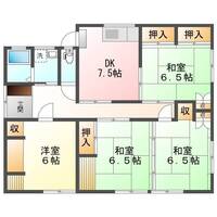 平原町1丁目貸家（延岡市　平原町）＜4DK＞の間取り図