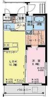 ALBA　船頭町　（延岡市　日の出）＜1LDK＞の間取り図